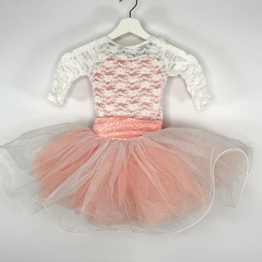 Weissman Lace Sequin Lace Glitter Tulle Dress Style 9804 - US Size SC (Child Sma